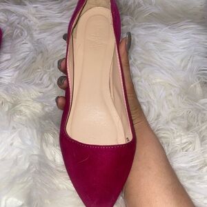 Charlotte Russe Pink Suede Flats